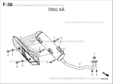 F30 – ỐNG XẢ – HONDA AIR BLADE 125-150 2020 (K1G-K1F)