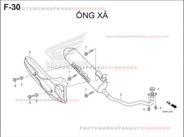 F30 – ỐNG XẢ – HONDA AIR BLADE 125 2016 (K66)