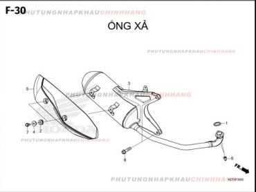 F30 – ỐNG XẢ – HONDA LEAD 125 4VAL 2025 (K2TS)