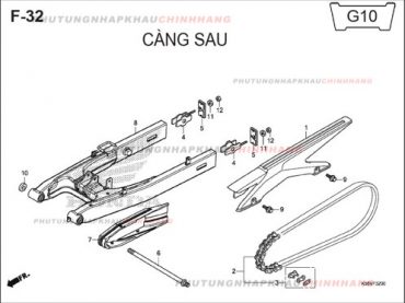 F32 – CÀNG SAU – HONDA WINNER 150 V1 2016 (K56G)