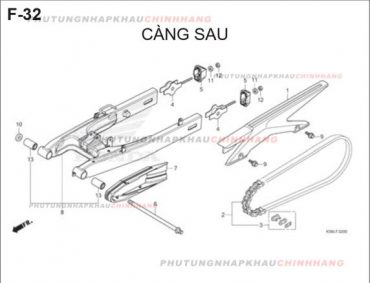 F32 – CÀNG SAU – HONDA WINNER X V2 2019 (K56L)