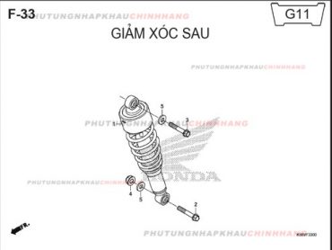 F33 – GIẢM XÓC SAU – HONDA WINNER 150 V1 2016 (K56G)