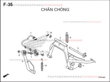 F35 – CHÂN CHỐNG – HONDA AIR BLADE 125-150 2020 (K1G-K1F)