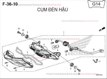 F36-10 – CỤM ĐÈN HẬU – HONDA WINNER 150 V1 2016 (K56G)