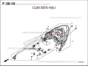 F38-10 – CỤM ĐÈN HẬU – HONDA AIR BLADE 125-150 2020 (K1G-K1F)