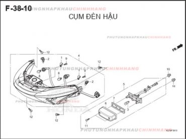 F38-10 – CỤM ĐÈN HẬU – HONDA LEAD 125 4VAL (K2T)