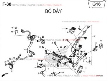 F38 – BỘ DÂY ĐIỆN – HONDA WINNER 150 V1 2016 (K56G)