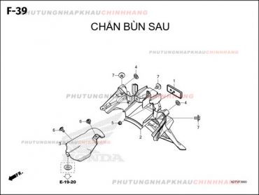 F39 – CHẮN BÙN SAU – HONDA LEAD 125 4VAL 2025 (K2TS)