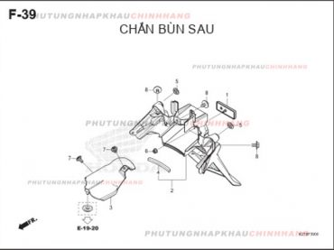 F39 – CHẮN BÙN SAU – HONDA LEAD 125 4VAL (K2T)