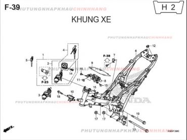 F39 – KHUNG XE – HONDA WINNER 150 V1 2016 (K56G)