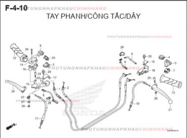 F4-10 – TAY THẮNG CÔNG TẮC DÂY – HONDA LEAD 125 4VAL (K2T)