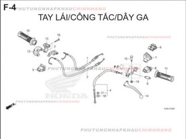 F4 – TAY LÁI CÔNG TẮC DÂY GA – HONDA WINNER X V2 2019 (K56L)