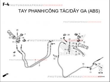 F4 – TAY PHANH CÔNG TẮC DÂY GA (ABS) – HONDA LEAD 125 4VAL 2025 (K2TS)