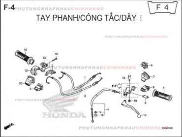 F4 – TAY PHANH CÔNG TẮC DÂY – HONDA WINNER 150 V1 2016 (K56G)