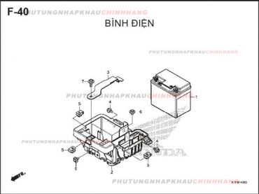 F40 – BÌNH ĐIỆN – HONDA AIR BLADE 125-150 2020 (K1G-K1F)