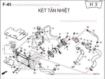 F41 – KÉT TẢN NHIỆT – HONDA WINNER 150 V1 2016 (K56G)