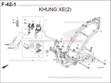 F42-1 – KHUNG XE (2) – HONDA AIR BLADE 125 2016 (K66)