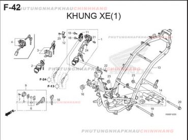 F42 – KHUNG XE (1) – HONDA AIR BLADE 125 2016 (K66)