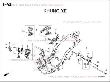 F42 – KHUNG XE – HONDA LEAD 125 4VAL 2025 (K2TS)