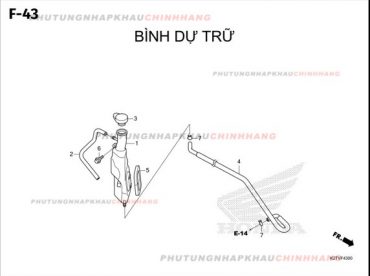 F43 – BÌNH NƯỚC PHỤ – HONDA LEAD 125 4VAL 2025 (K2TS)