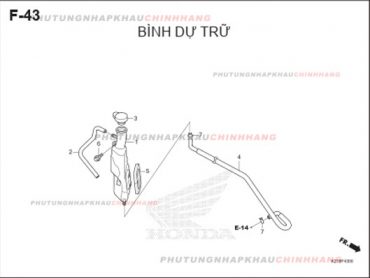 F43 – BÌNH NƯỚC PHỤ – HONDA LEAD 125 4VAL (K2T)