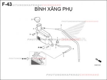 F43 – BÌNH XĂNG PHỤ – HONDA AIR BLADE 125 2016 (K66)