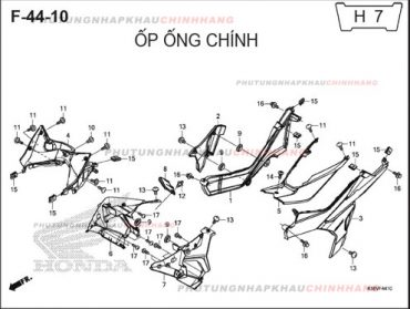 F44-10 – ỐP ỐNG CHÍNH – HONDA WINNER 150 V1 2016 (K56G)