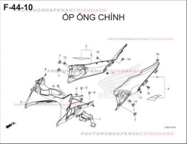 F44-10 – ỐP ỐNG CHÍNH – HONDA WINNER X V2 2019 (K56L)