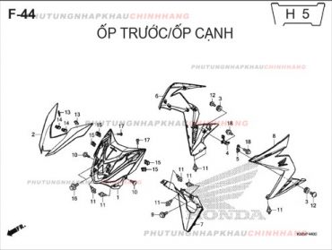 F44 – ỐP TRƯỚC ỐP CẠNH – HONDA WINNER 150 V1 2016 (K56G)