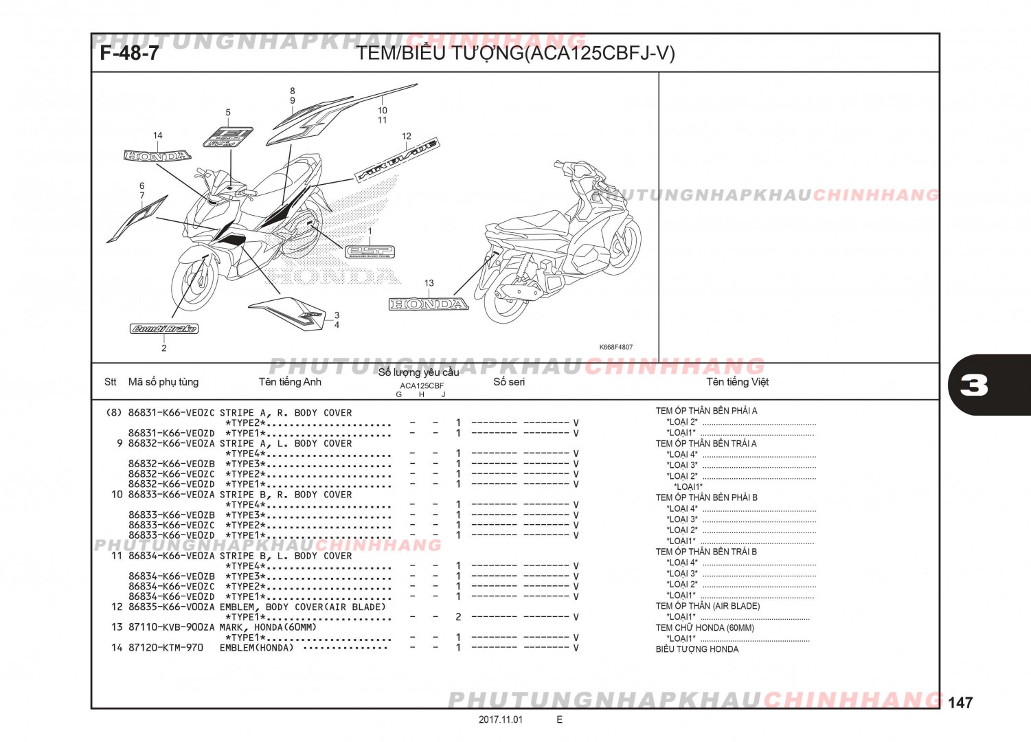 F48-7 - TEM XE (8) - HONDA AIR BLADE 125 2016 (K66)