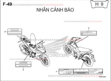 F49 – TEM CẢNH BÁO – HONDA WINNER 150 V1 2016 (K56G)