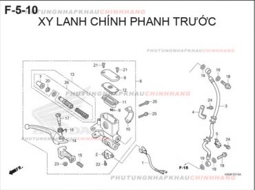 F5-10 – XY LANH CHÍNH PHANH TRƯỚC – HONDA AIR BLADE 125 2016 (K66)