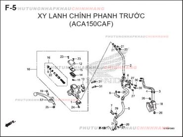 F5 – XY LANH CHÍNH PHANH TRƯỚC – HONDA AIR BLADE 125-150 2020 (K1G-K1F)