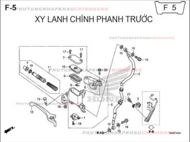 F5 – XY LANH CHÍNH PHANH TRƯỚC – HONDA WINNER 150 V1 2016 (K56G)