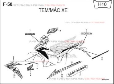 F50 – TEM XE – HONDA WINNER 150 V1 2016 (K56G)