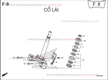 F9 – CỔ LÁI – HONDA WINNER 150 V1 2016 (K56G)