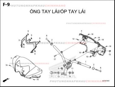 F9 – ỐP TAY LÁI – HONDA LEAD 125 4VAL 2025 (K2TS)