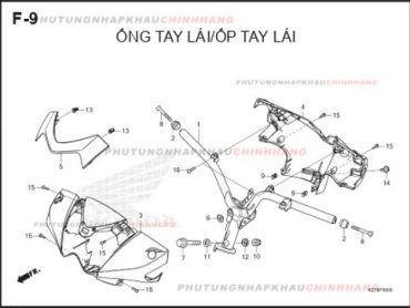 F9 – ỐP TAY LÁI – HONDA LEAD 125 4VAL (K2T)