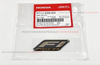 Tem Logo nổi Honda FI đen sử dụng cho nhiều dòng xe, Tem HONDA chữ (FI), Mark chữ (FI)