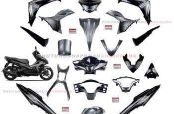 Bộ dàn áo Air Blade 125 2014 màu Đen Bóng Xám, Bộ vỏ nhựa màu AB 125 2013 2015 2016