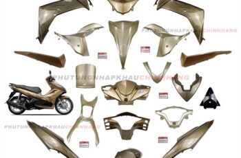 Bộ dàn áo Air Blade 125 2014 màu Vàng Đồng 3D Từ Tính, Bộ vỏ nhựa màu AB 125 2013 2015 2016