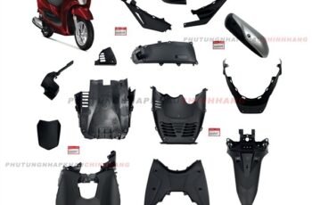 Bộ nhựa nhám Lead 125 2017 màu Đen (14 món), Dàn nhựa đen Lead 2 val 2018 2019 2020 2021