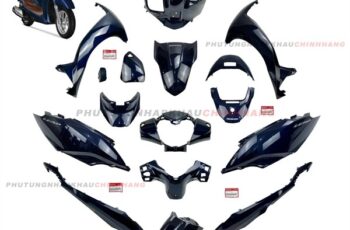 Bộ dàn áo Lead 125 2017 2018 2019 2020 2021 màu Xanh Mực phiên bản Cao Cấp (16 món), Bộ vỏ nhựa màu Lead 2 val