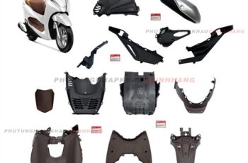 Bộ nhựa nhám Nâu Lead 125 4 val 2022 2023 2024 (13 món), Dàn nhựa nâu Lead 4 val