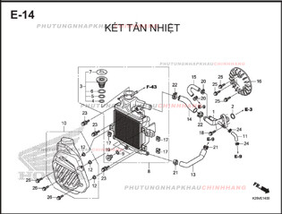 E14 – KÉT TẢN NHIỆT – HONDA SH MODE 125 (K29M)