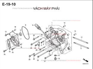 E19-10 – VÁCH MÁY PHẢI – HONDA SH MODE 125 (K29M)