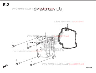 E2 – ỐP ĐẦU QUY LÁT – HONDA SH MODE 125  (K29M)