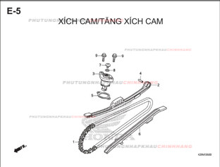 E5 – SÊN CAM TĂNG CAM – HONDA SH MODE 125 (K29M)