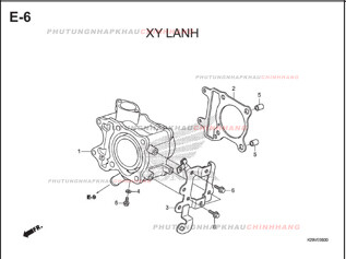 E6 – XY LANH – HONDA SH MODE 125 (K29M)
