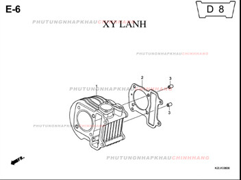 E6 – XY LANH – HONDA VISION 110 2011 (KZL)